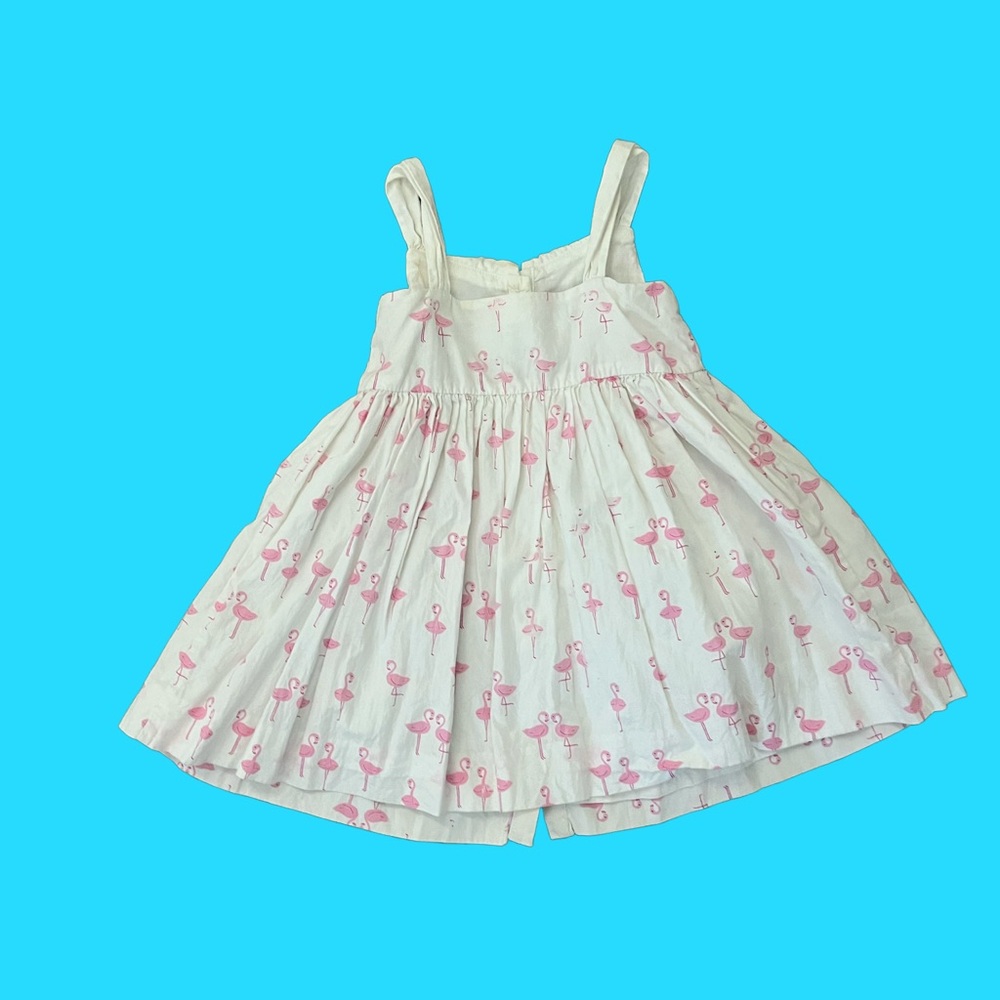 12-18 month flamingos cotton baby summer dress
